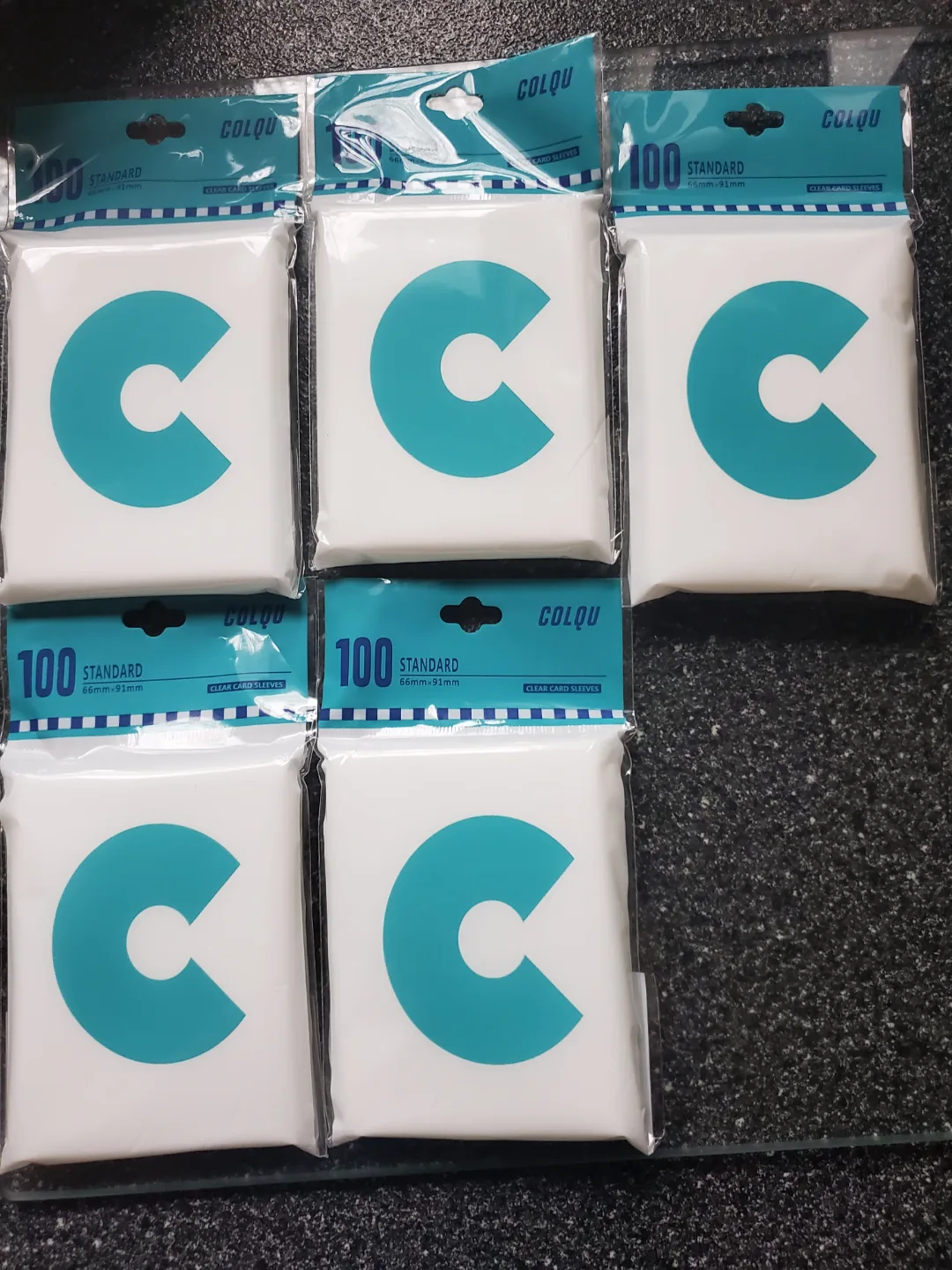5 packs of Colqu Clear Card Sleeves thumbnail