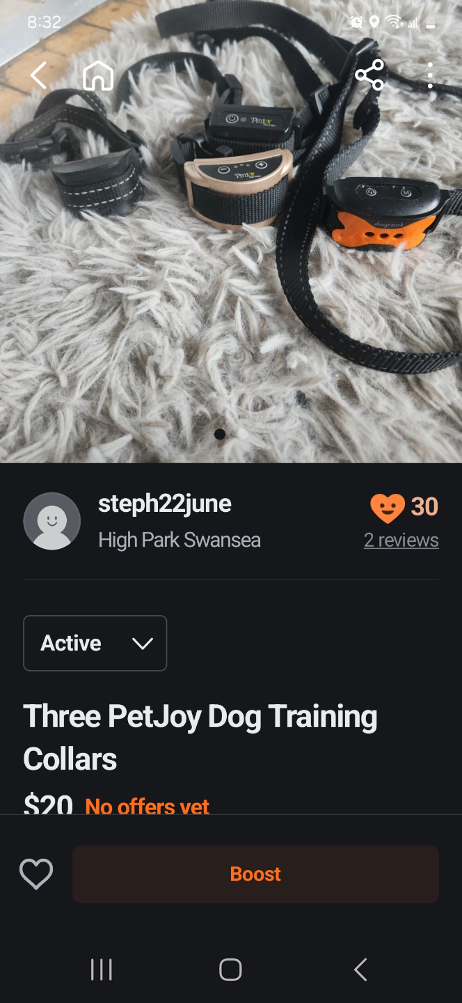 Three PetJoy Dog Training Collars