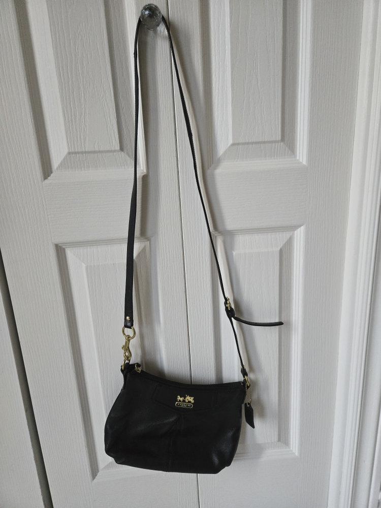 Coach Black Leather Crossbody Bag