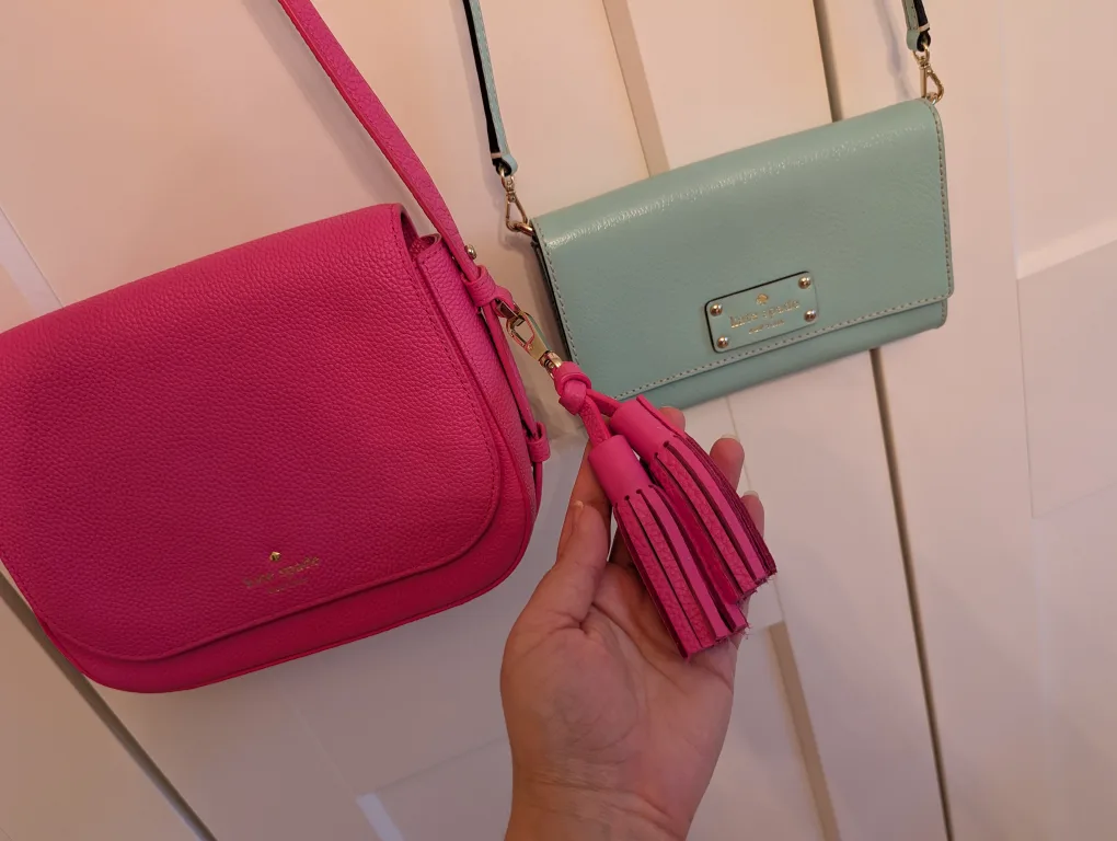 Kate Spade New York Pink and Mint Crossbody Bags image indicator(2)