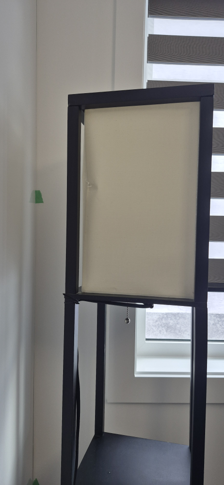 Black Floor Lamp with Shelves - photo 3