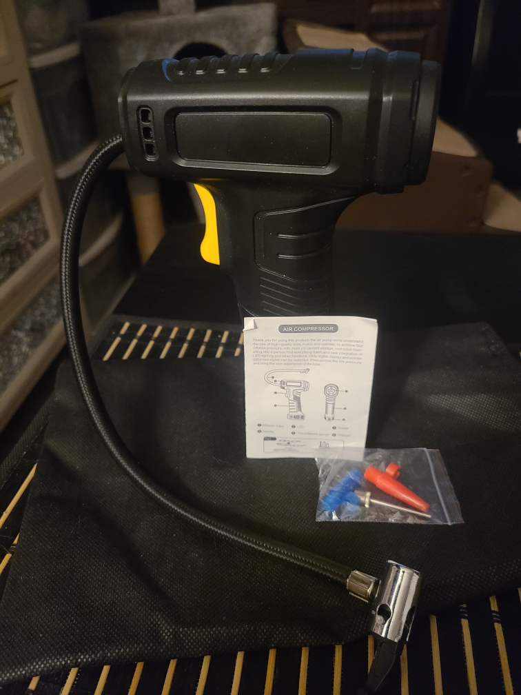 Portable Rechargeable Air Compressor with LED Light - photo 3