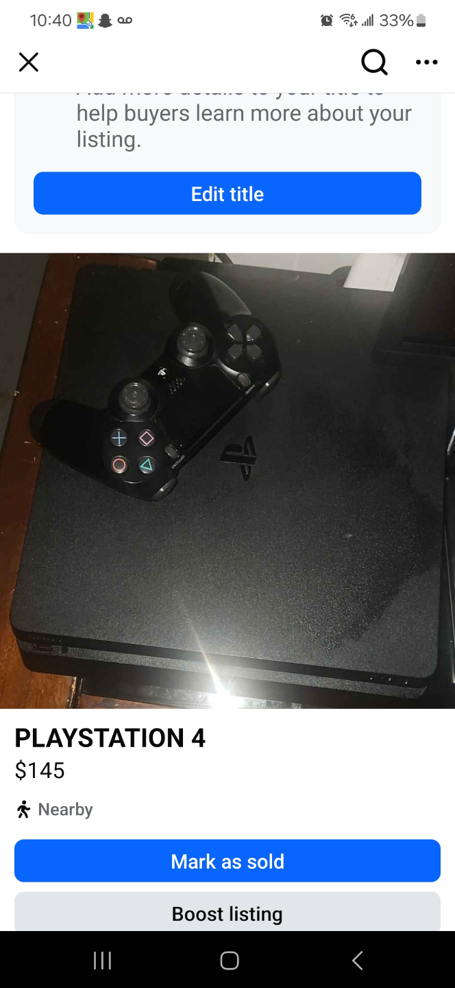 PlayStation 4 Console with Controller