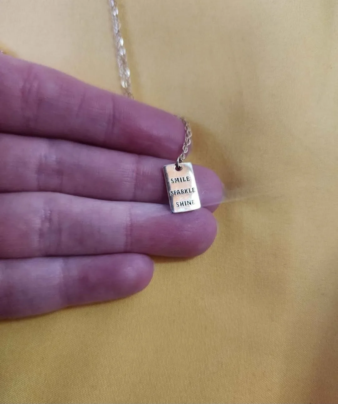 Necklace Bundle -  Blank Circle, Blue Bar, and Inspirational Tag image indicator(5)