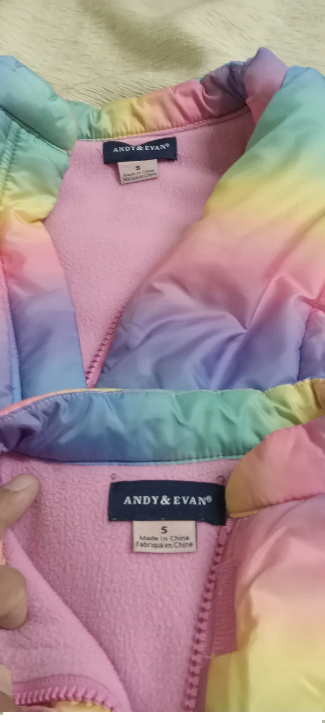 Rainbow Girls' Puffer Vest and Jacket Set - Size 5 image indicator(3)