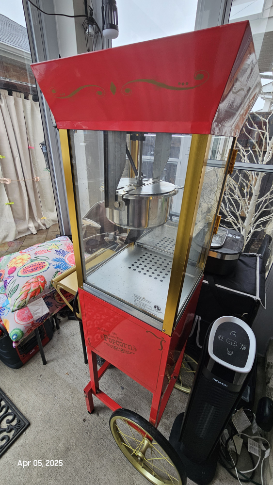 Nostalgia Standing Popcorn Cart (6oz) Model CCP-509/ CCP 510