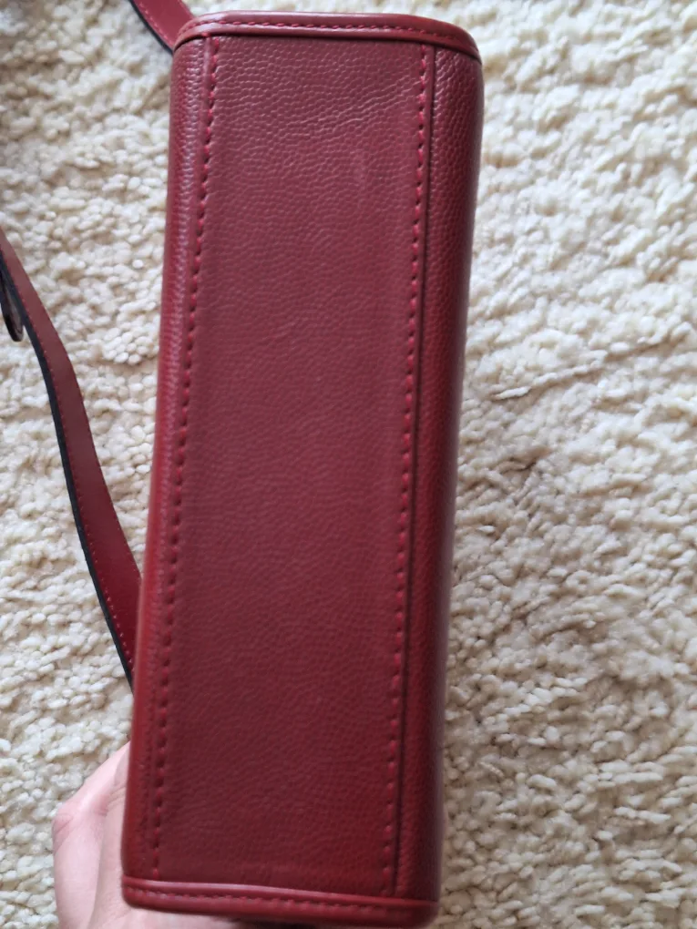 Karl Lagerfeld Paris Red Leather Crossbody Bag image indicator(4)