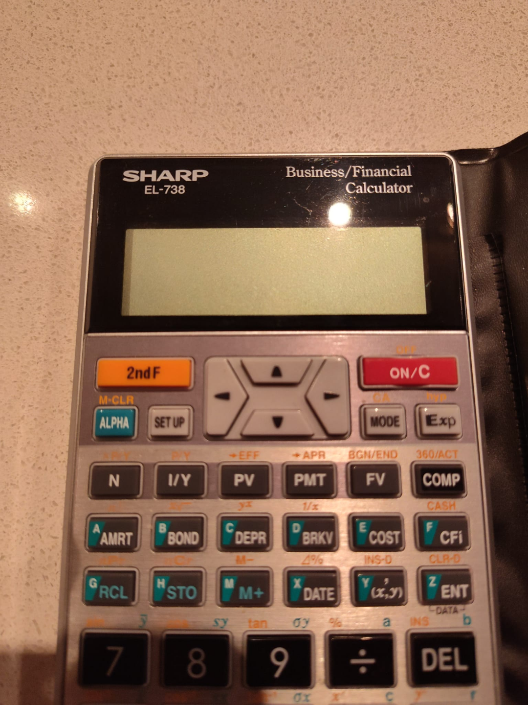 SHARP EL-738 Business Financial Calculator with Flip Case Cover