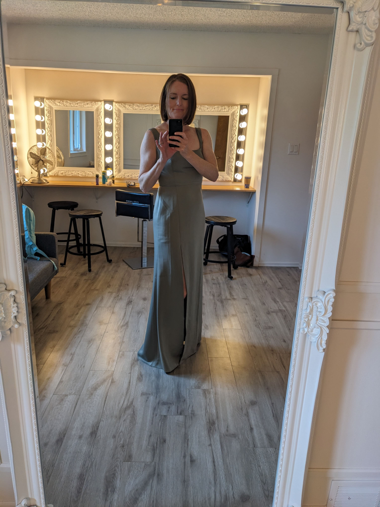 bhldn Blake square-neck stretch crepe maxi dress