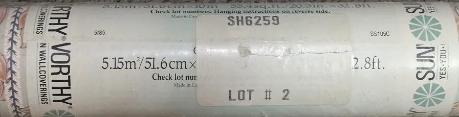 Vintage Sunworthy Wallpaper Double Roll SH6259 image indicator(4)