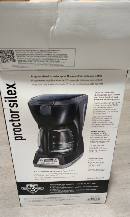 Proctor Silex 12-Cup Programmable Coffee Maker 🥕💚