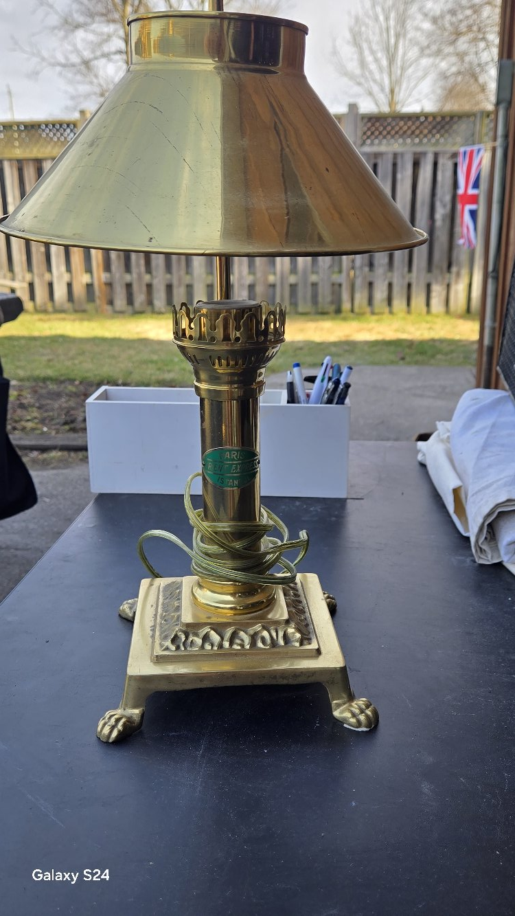 Pair of Brass Table Lamps - photo 2