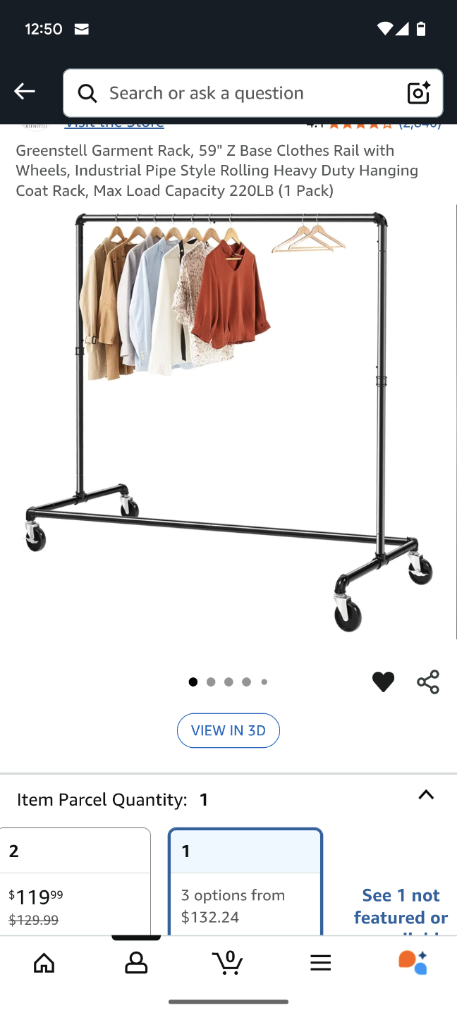 Greenstein Heavy Duty Rolling Garment Rack