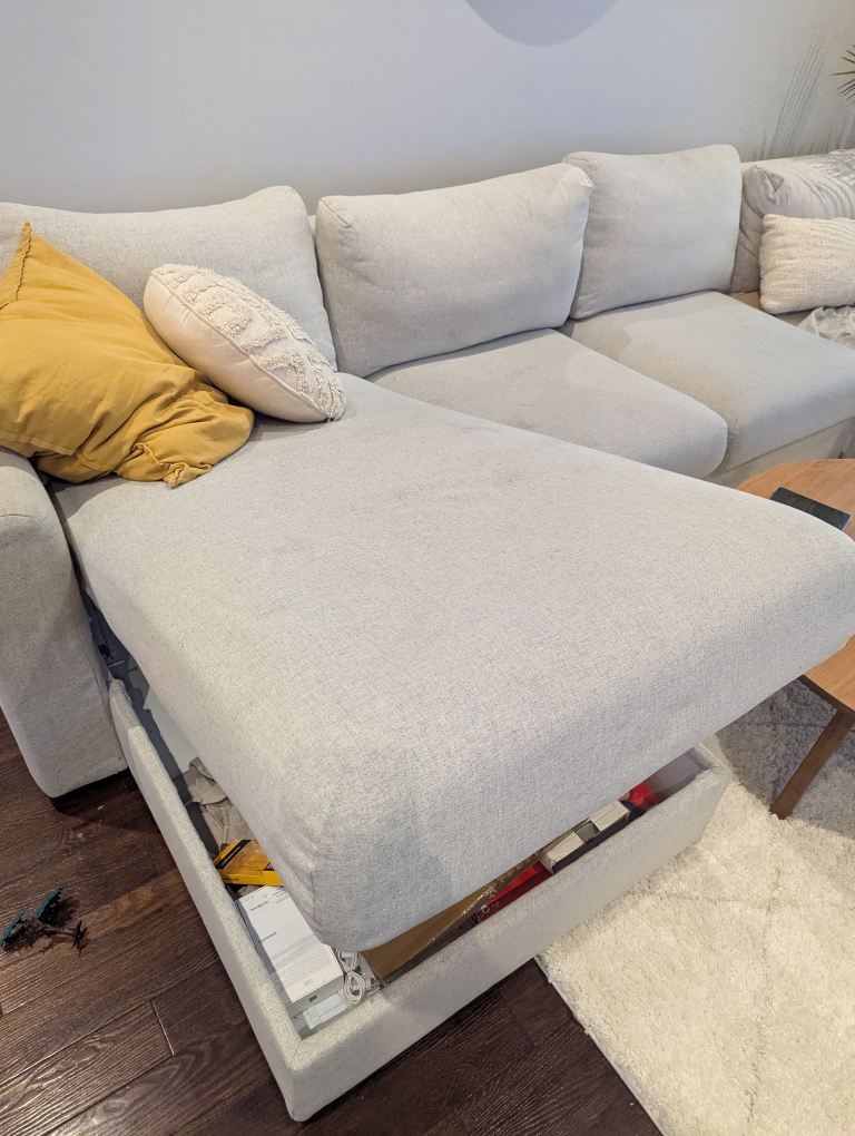 IKEA Finnala light Grey Sectional Sofa - 2 Chaise & Storage - photo 2