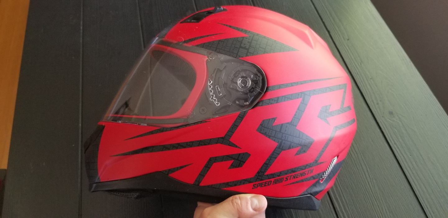 Speed and Strength SS1000 Motorcycle Helmet - Red/Black (Medium)