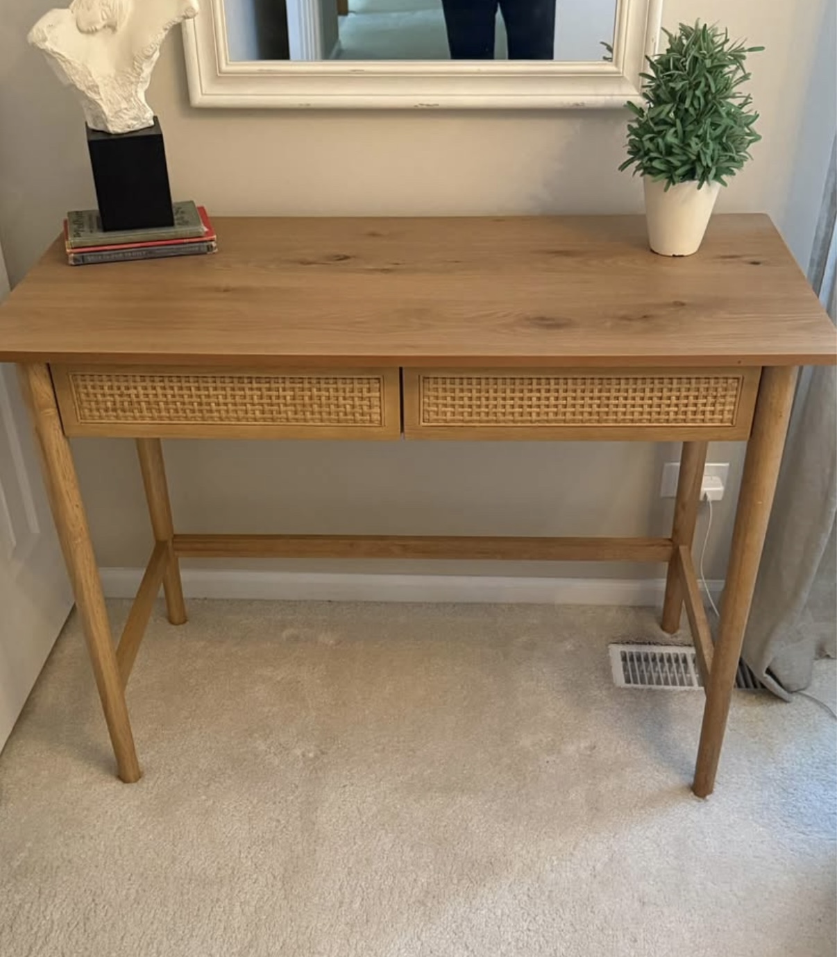 White oak writing desk