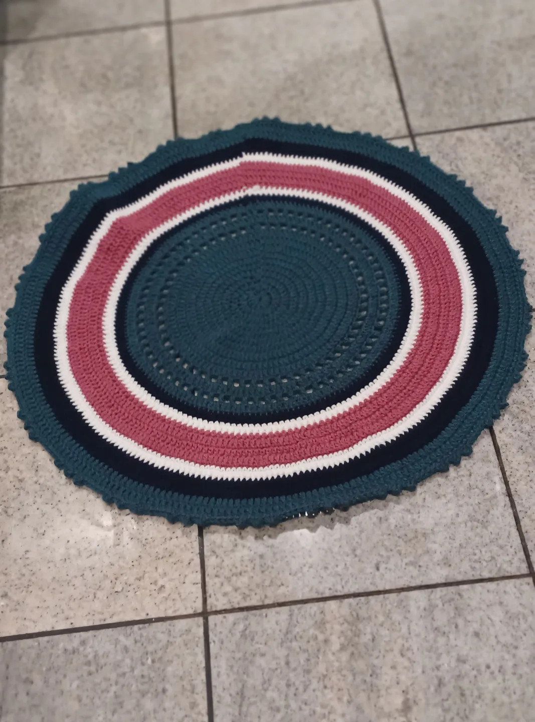 Hand-Crocheted Rug Set - Runner and Round Mat image indicator(2)