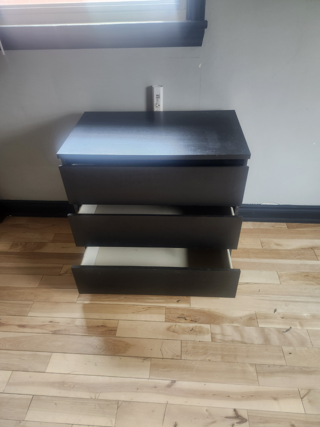 Black 3-Drawer Chest - photo 2