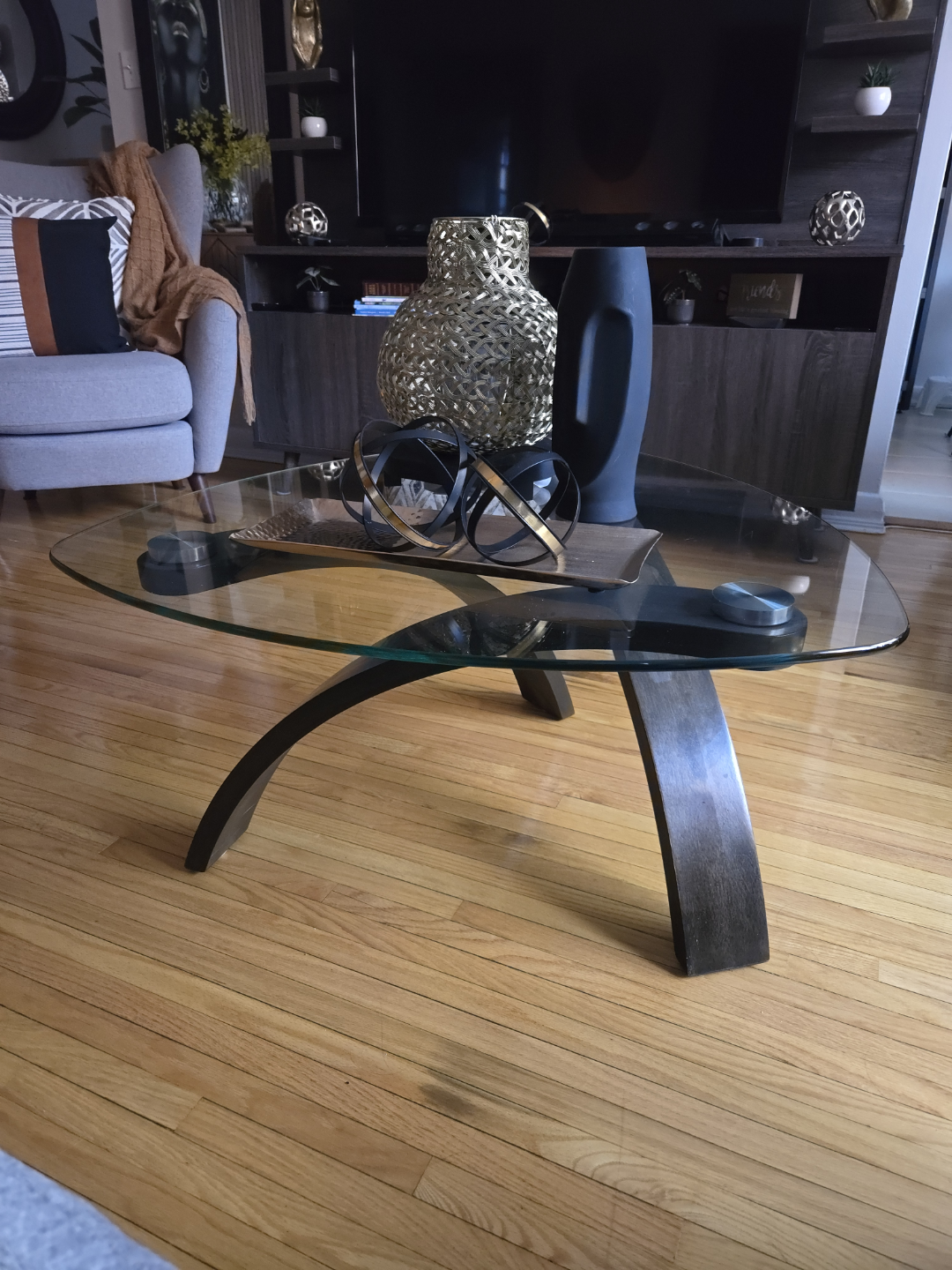 Modern Glass Coffee Table Set