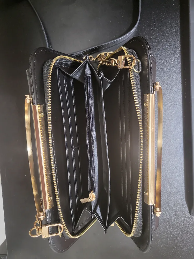 vintage Black Wallet on Chain with Double Ring Handle image indicator(2)