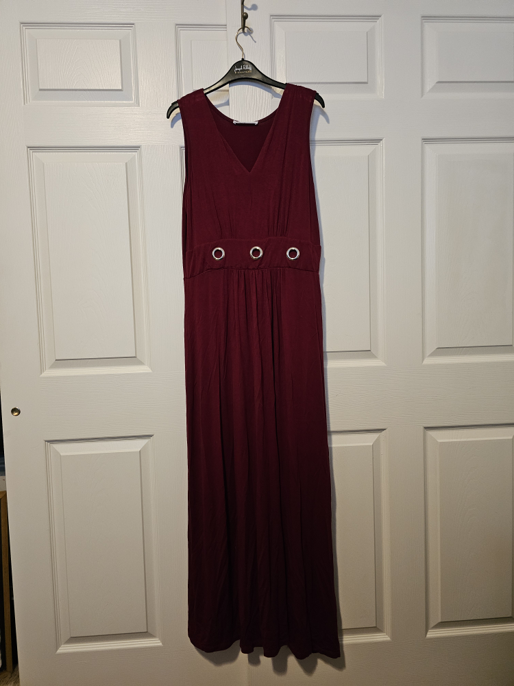 Cleo Burgundy Maxi Dress