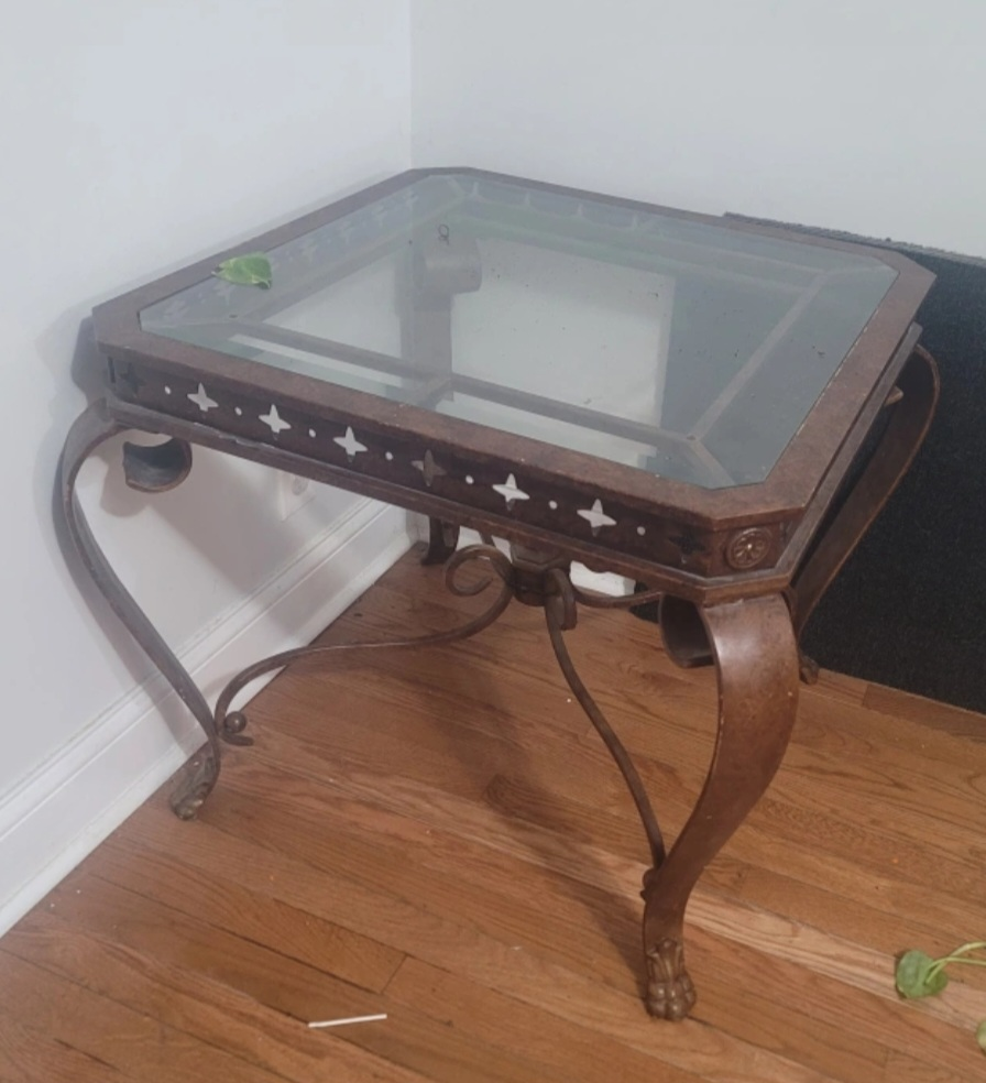 Glass Top Accent Table