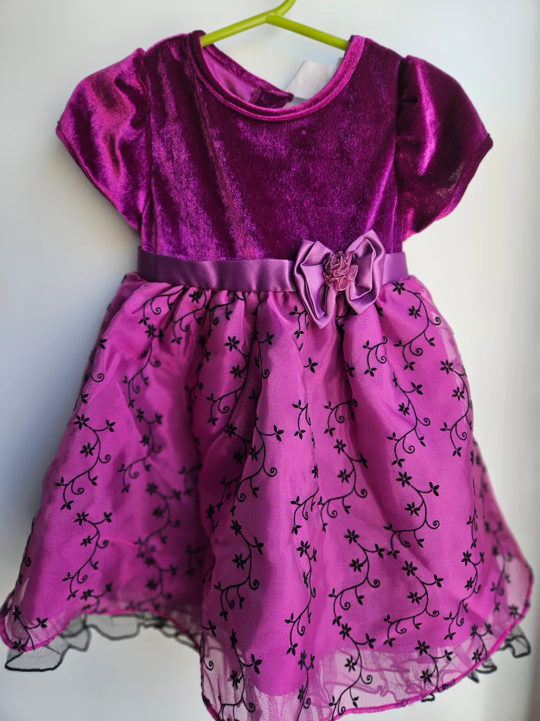 18M Purple Velvet & Tulle Baby Girl Dress thumbnail