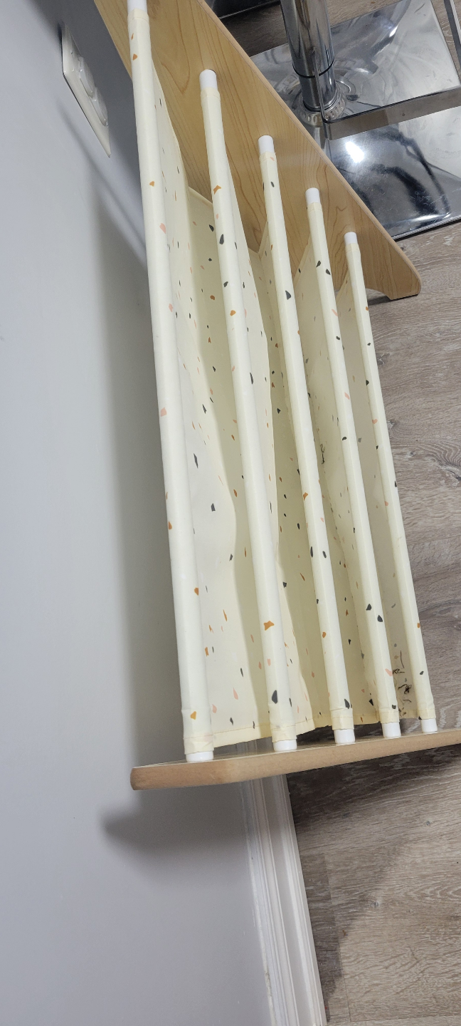 Kids Book Organizer - Wooden Book Rack with Fabric Compartments - photo 2