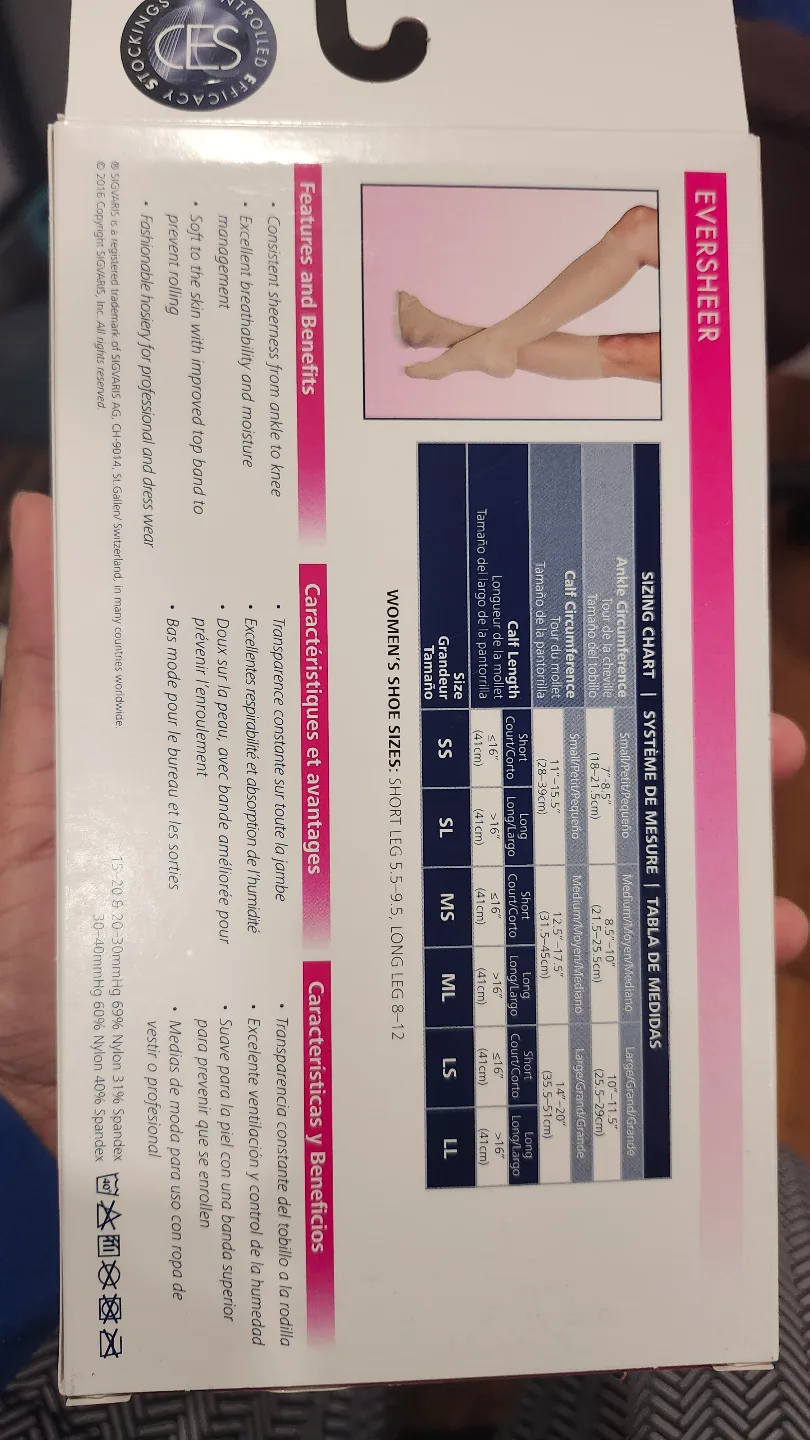 Sigvaris Medical Compression Socks Everschier Graduated image indicator(7)