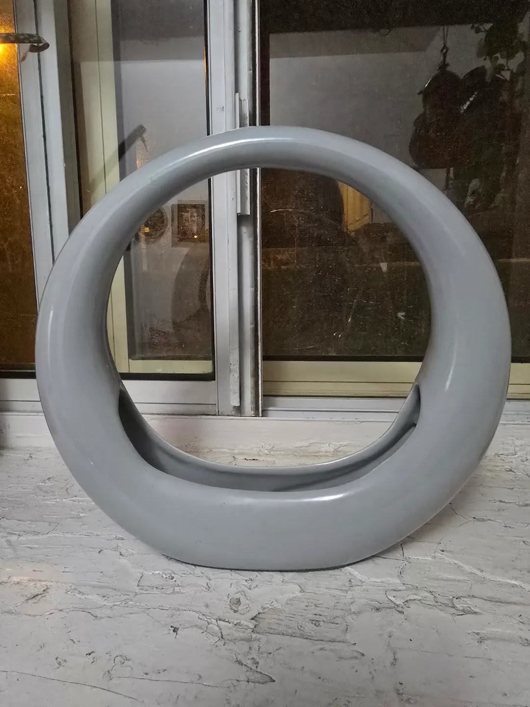 Mid-Century Modern Grey Ceramic Planter 🧡 thumbnail