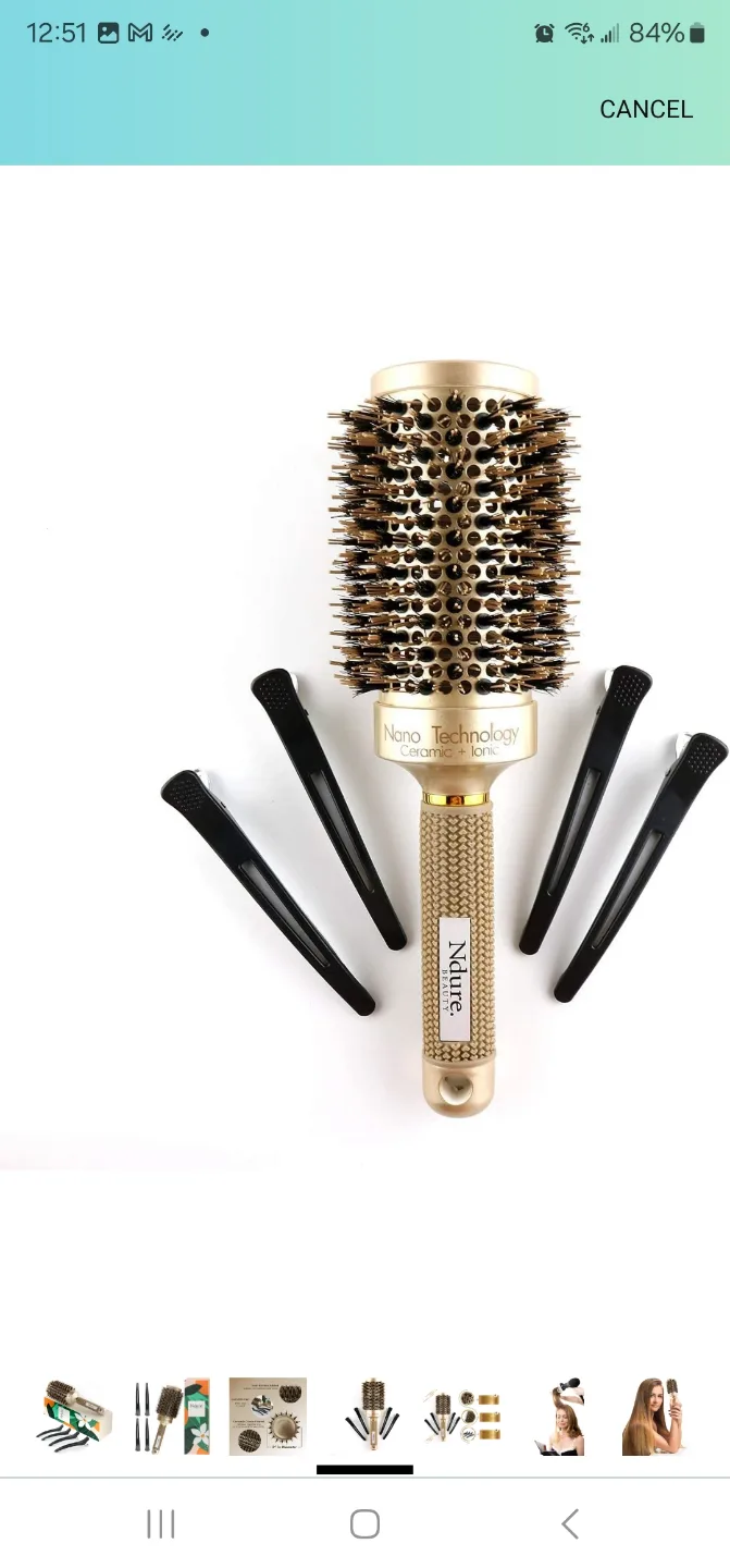 Ndure Beauty Hair Brush for Blow Drying, Curling.. thumbnail