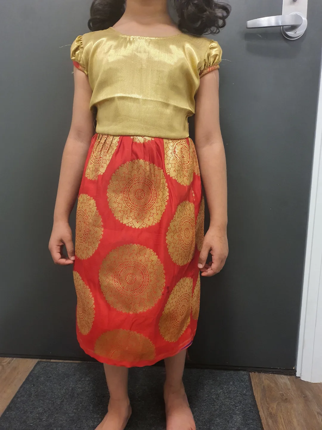 Kids' Red and Beige Punjabi Suit #freecycle image indicator(5)