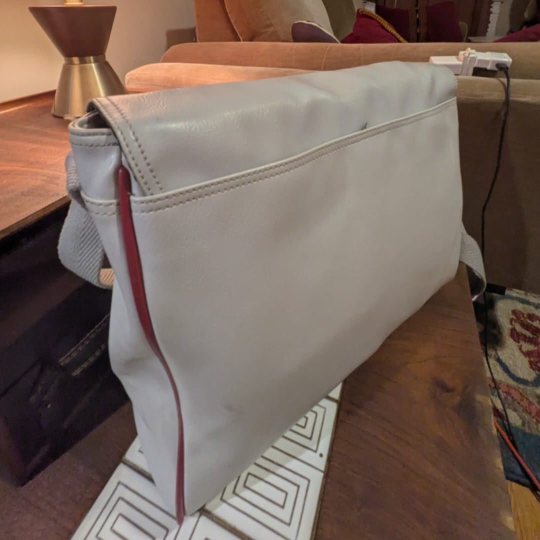 Diesel Messenger Bag - Off White/Red Trim - photo 3