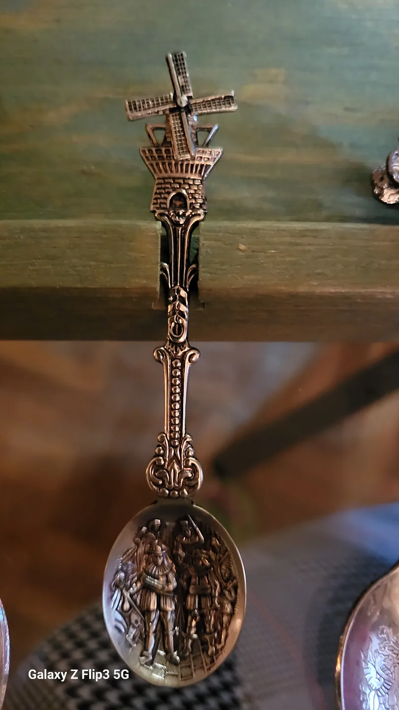 Collection of Souvenir Spoons with Display Rack image indicator(8)