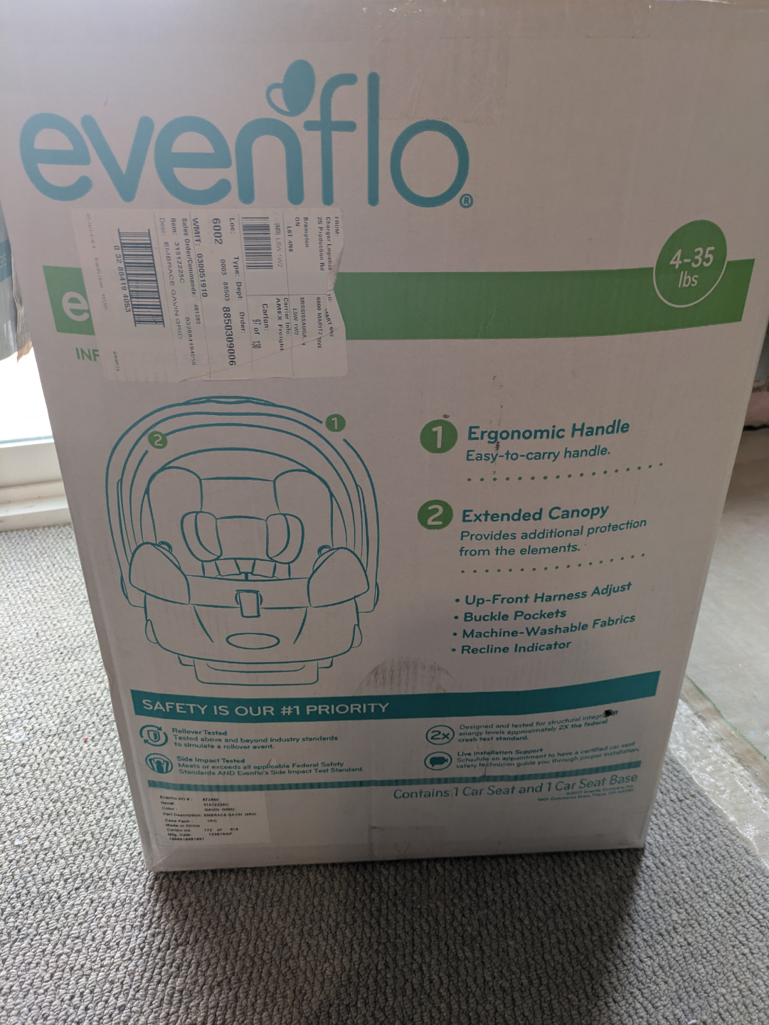 Evenflo Embrace Infant Car Seat - photo 5