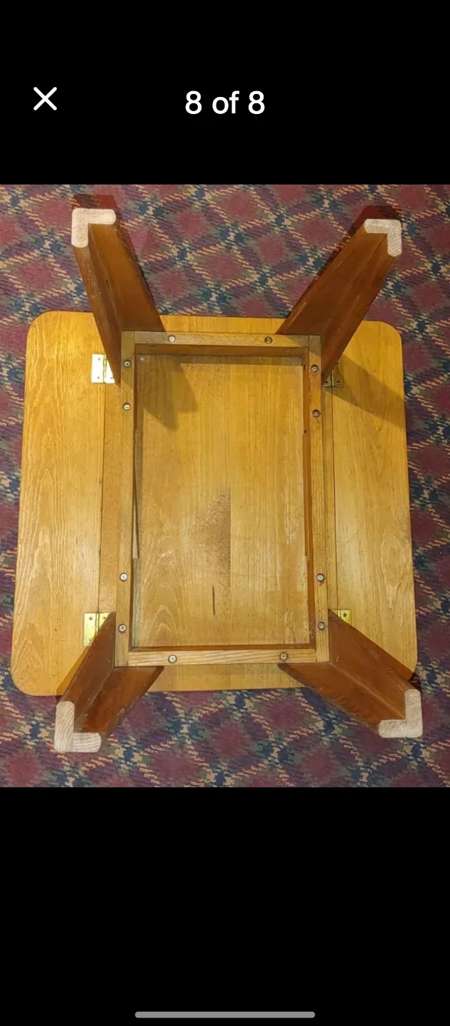 Vintage Wooden Children's DOLL Table and Chairs image indicator(8)