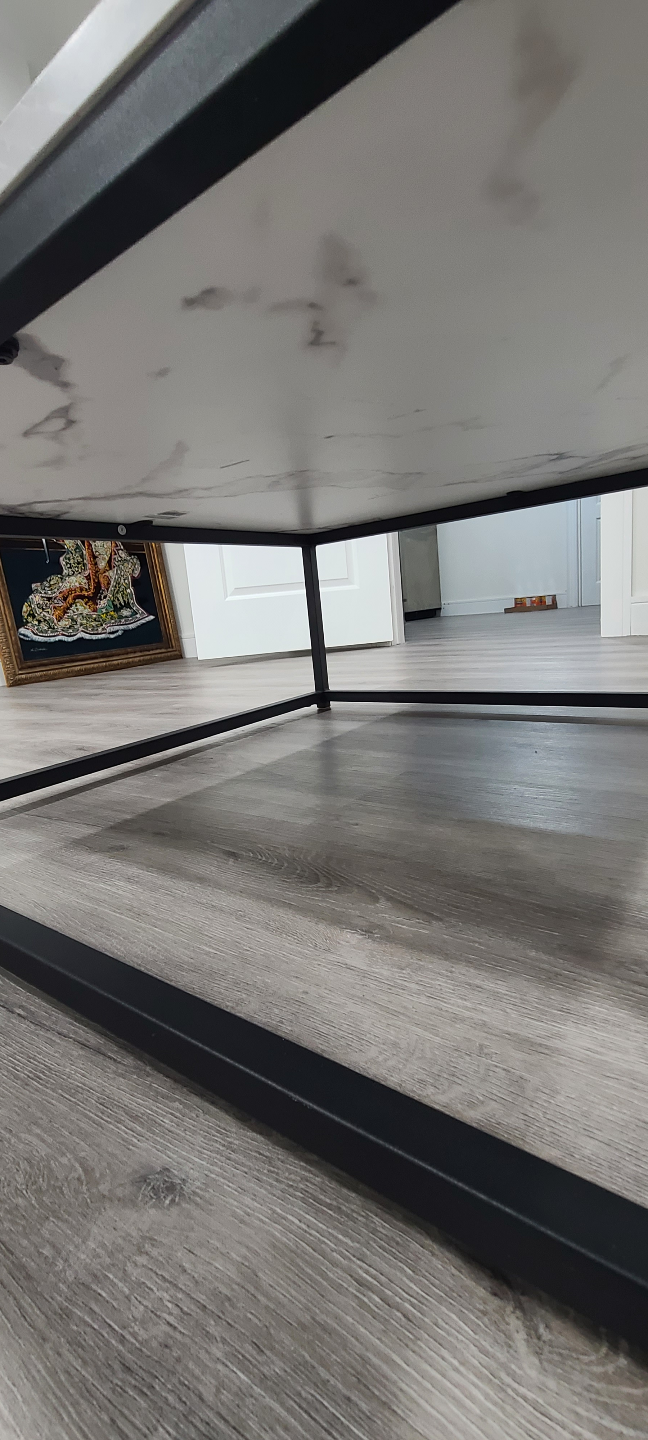 Modern Coffee Table - Marble Top & Black Frame - photo 5
