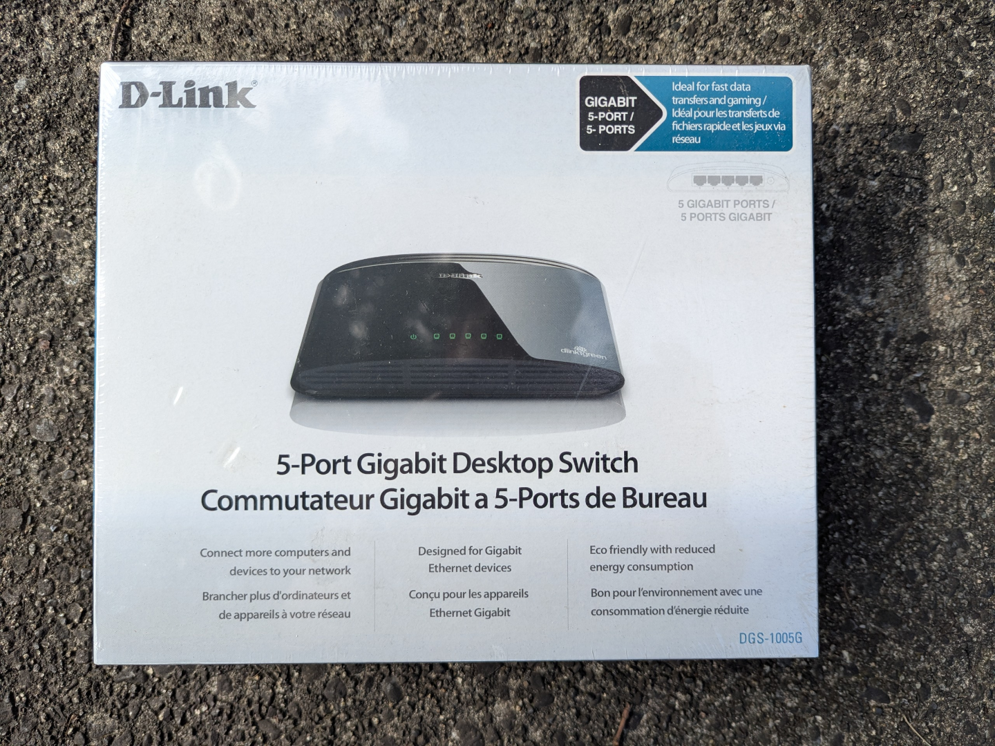 D-Link DGS-1005G 5-Port Gigabit Desktop Switch