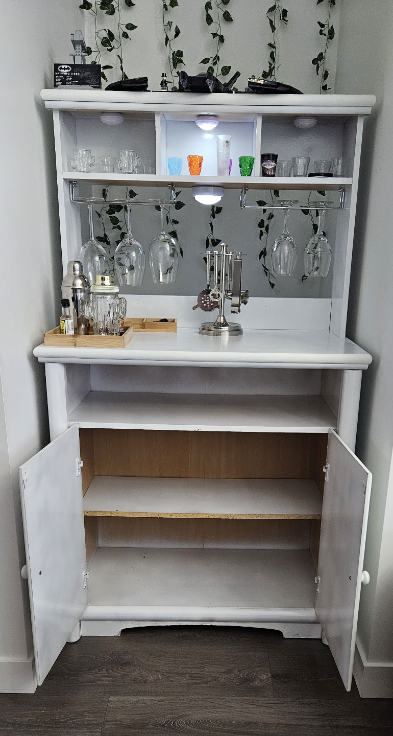White Wooden Bar Cabinet