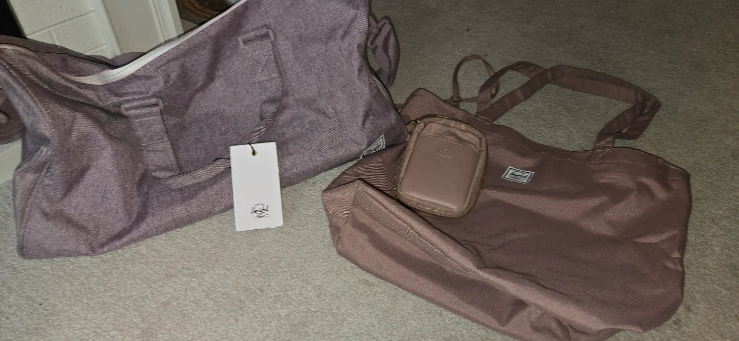 Herschel Supply Co. Duffle Bag and Tote Bag Set - Mauve thumbnail