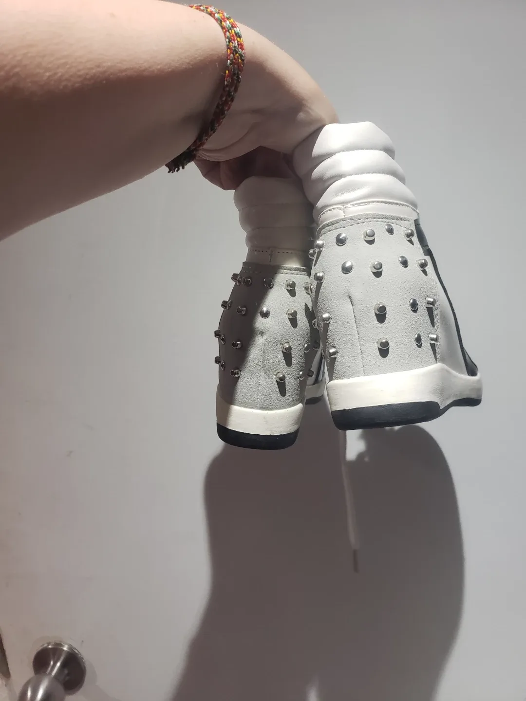 Women's  Studded High-Top Wedge Sneakers image indicator(3)