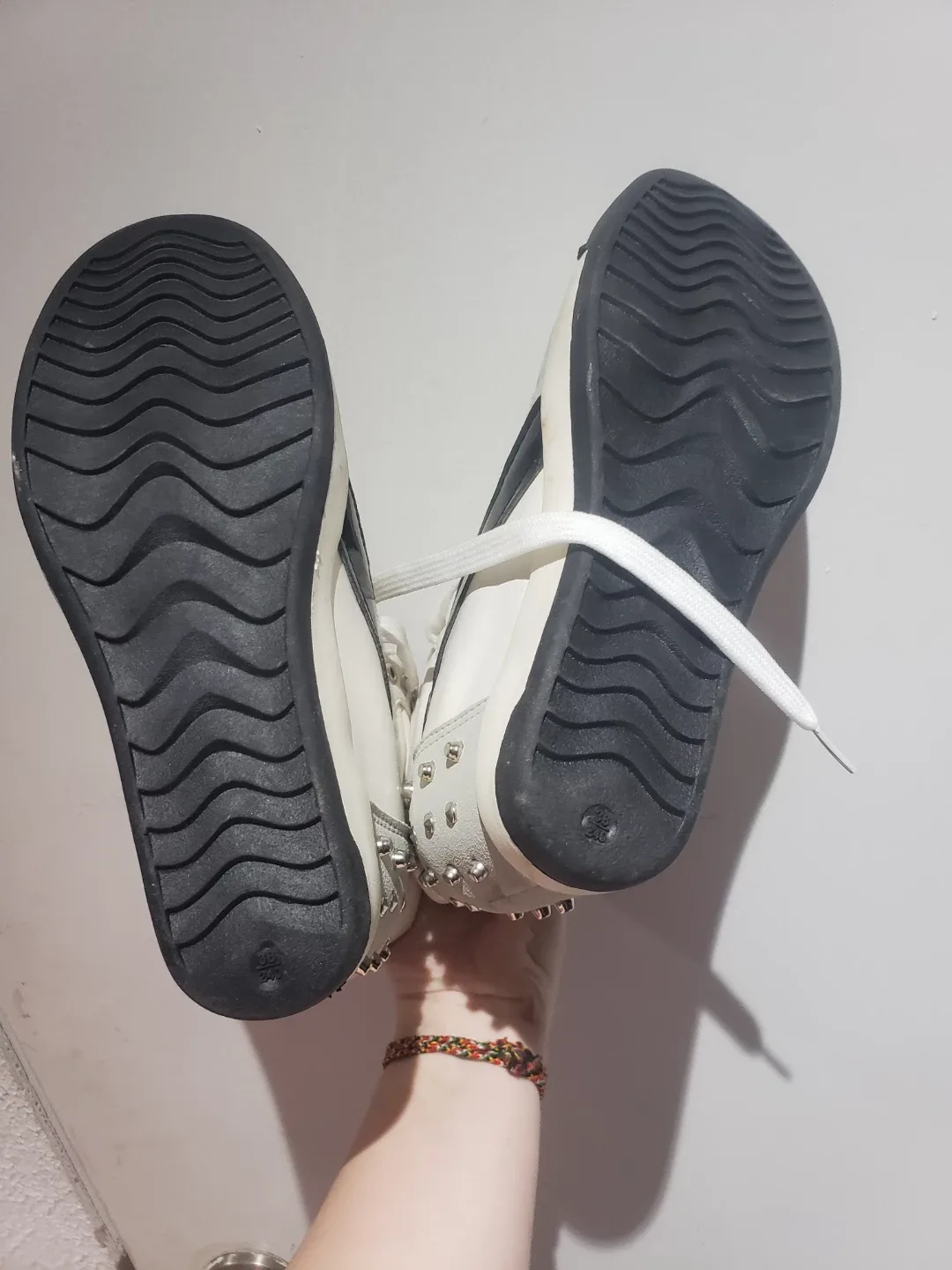 Women's  Studded High-Top Wedge Sneakers image indicator(4)