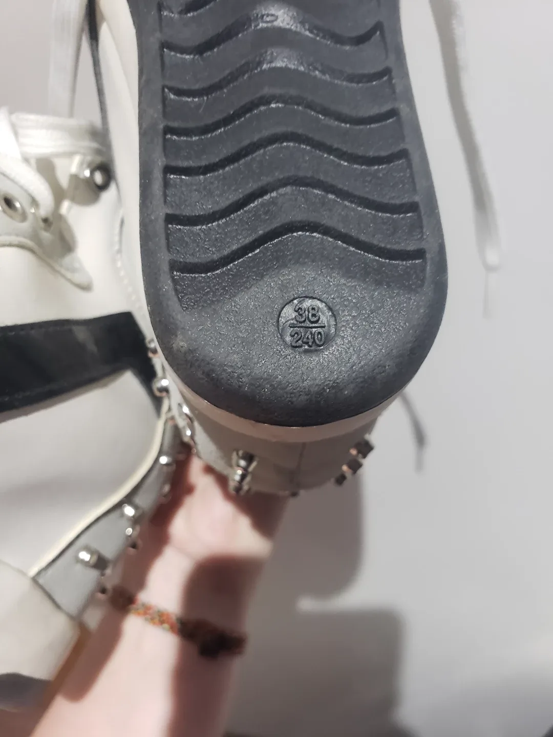 Women's  Studded High-Top Wedge Sneakers image indicator(5)