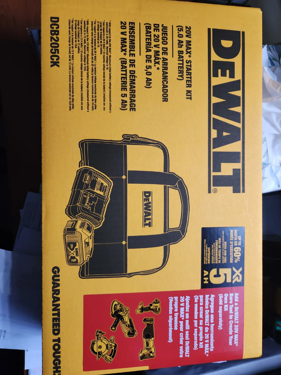 Dewalt 20V Max Starter Kit with 5.0 Ah Battery thumbnail