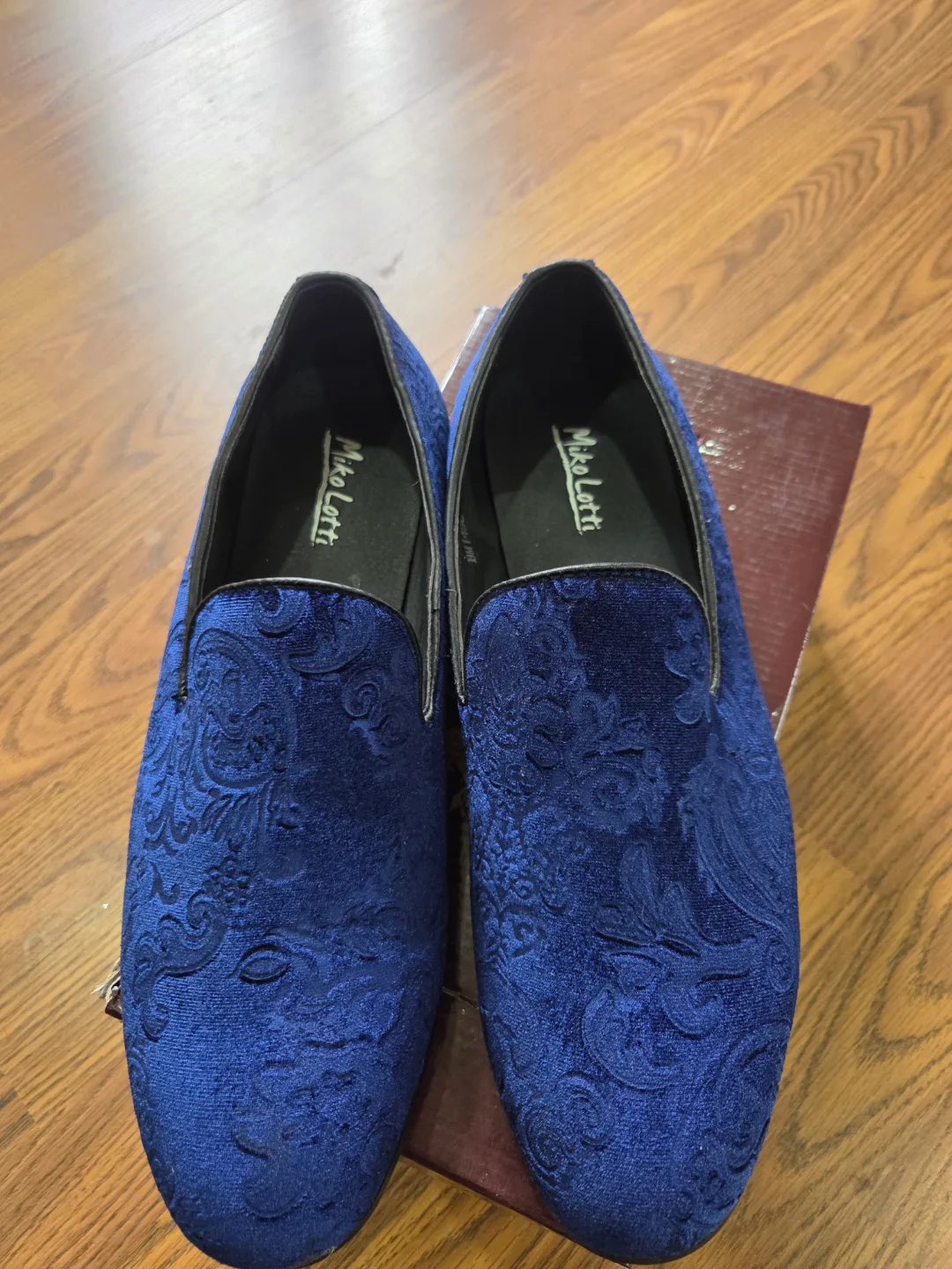 Men's Mikoletti Blue Velvet Loafers image indicator(3)