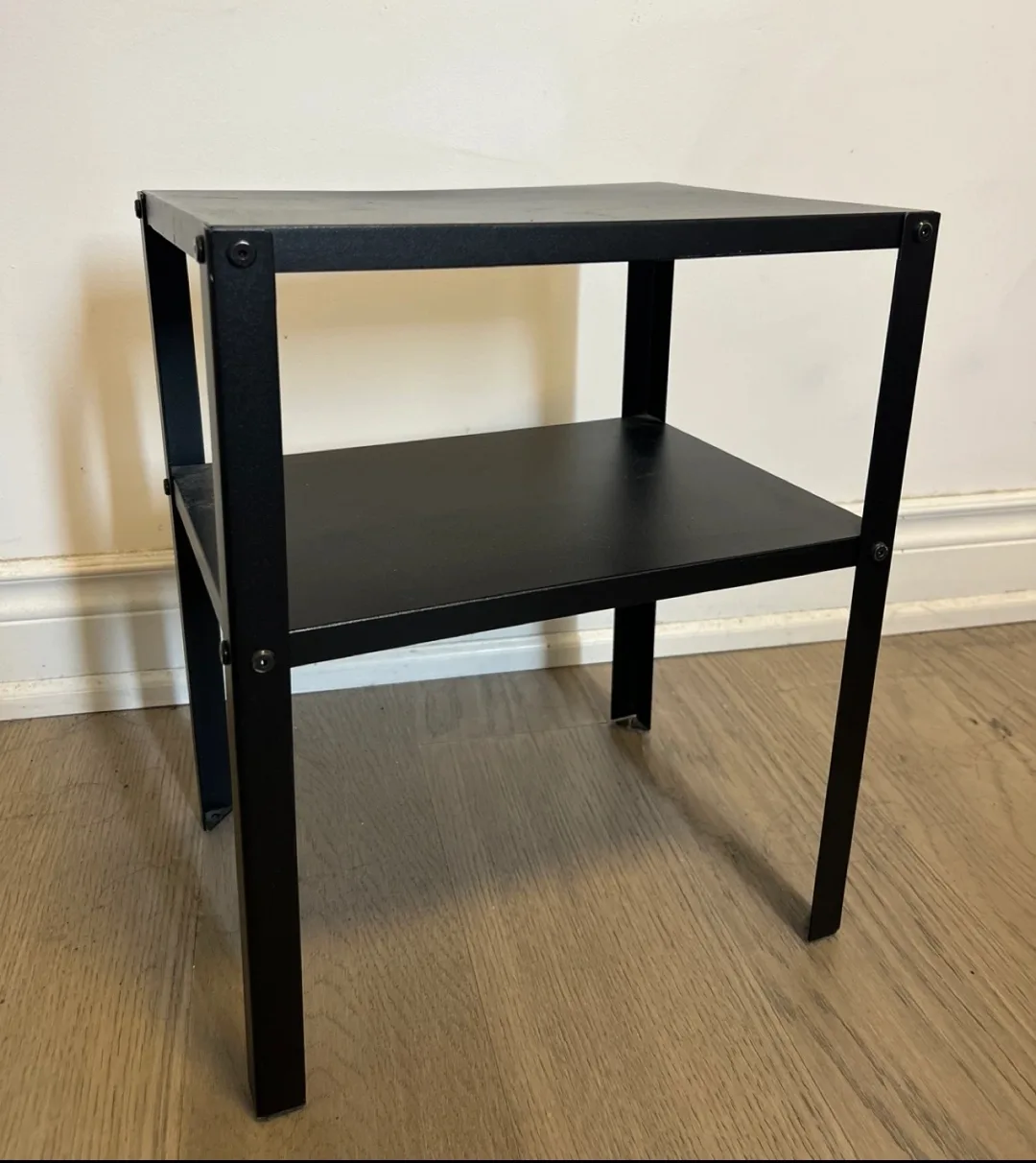 Black Metal Two-Tier Side Table thumbnail