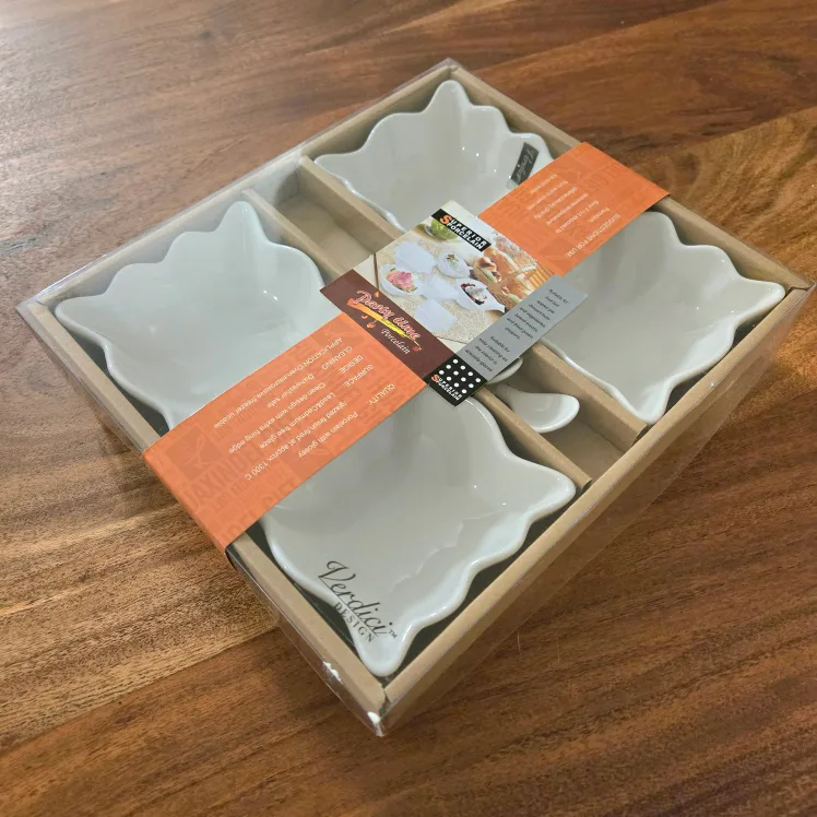 Porcelain Small Serving Dish Set with Spoons thumbnail