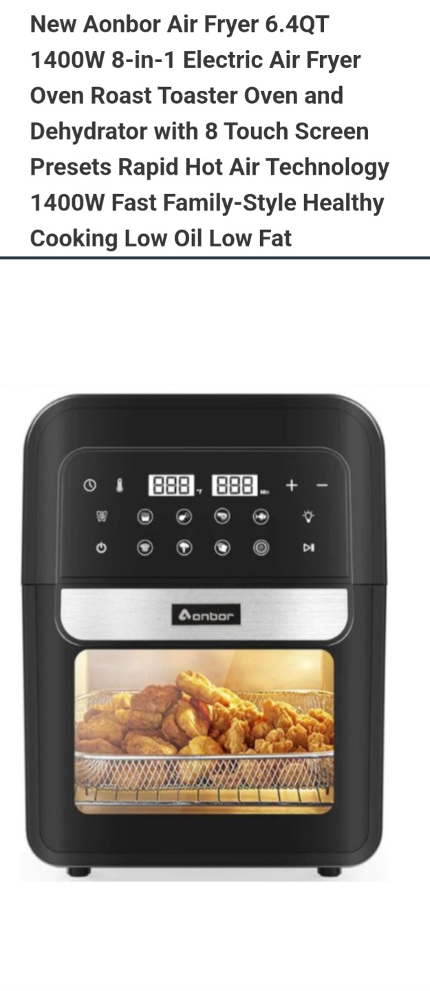 Aonbor 6.4QT 8-in-1 Air Fryer - photo 3