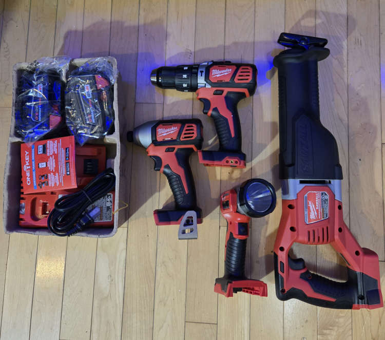 Milwaukee M18 4-Tool Combo Kit with 2 Batteries and Charger