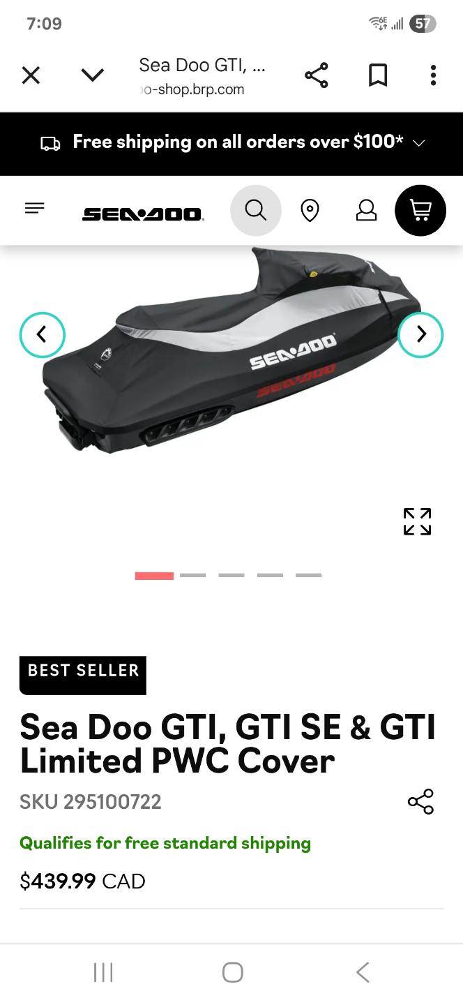 Sea-Doo GTI, GTI SE & GTI Limited PWC Cover - 295100722 - photo 4